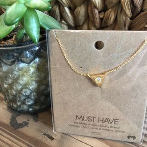 NIP Must Have Dainty Gold Triangle Necklace